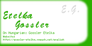 etelka gossler business card
